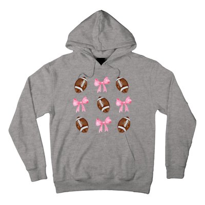 Football Pink Bow Festive Sport Lover Hoodie