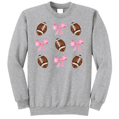 Football Pink Bow Festive Sport Lover Sweatshirt