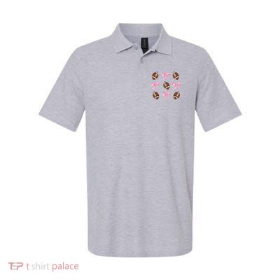 Football Pink Bow Festive Sport Lover Polo