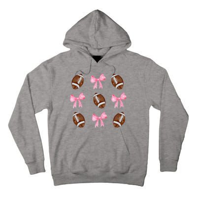 Football Pink Bow Festive Sport Lover Tall Hoodie