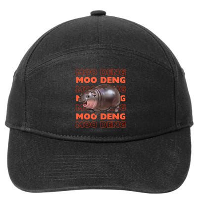 Funny Pygmy Bouncy Pig In Thai Costume Moo Deng 7-Panel Snapback Hat