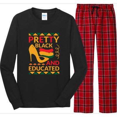 Funny Pretty Black And Educated For Me For Black History Month Gift Long Sleeve Pajama Set