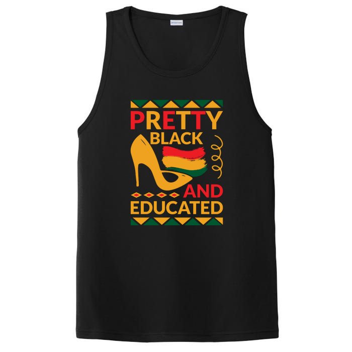 Funny Pretty Black And Educated For Me For Black History Month Gift PosiCharge Competitor Tank