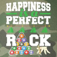 Funny Pool Billiard Player Happiness Is A Perfect Rack Gift Legacy Tie Dye Trucker Hat