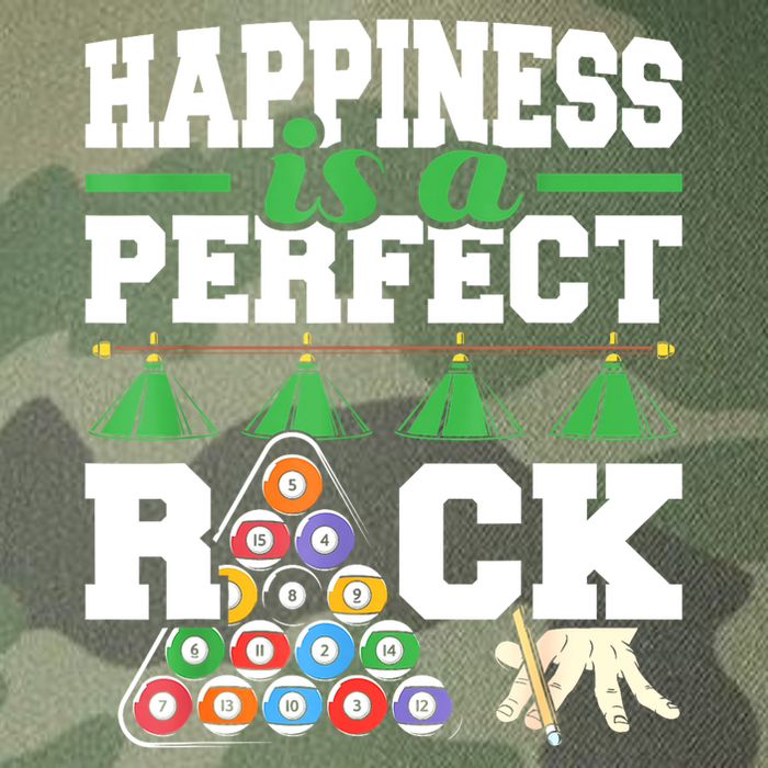 Funny Pool Billiard Player Happiness Is A Perfect Rack Gift Legacy Tie Dye Trucker Hat