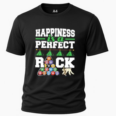 Funny Pool Billiard Player Happiness Is A Perfect Rack Gift Performance Shirt