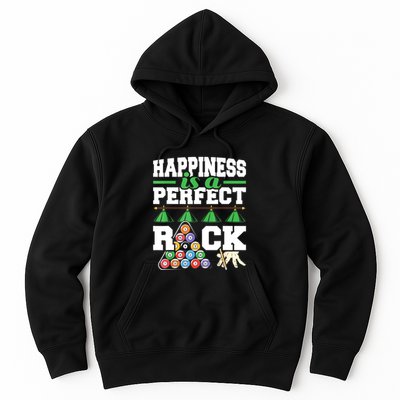 Funny Pool Billiard Player Happiness Is A Perfect Rack Gift Hoodie