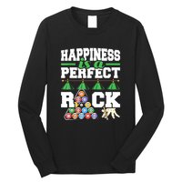 Funny Pool Billiard Player Happiness Is A Perfect Rack Gift Long Sleeve Shirt