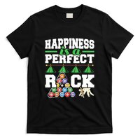 Funny Pool Billiard Player Happiness Is A Perfect Rack Gift T-Shirt
