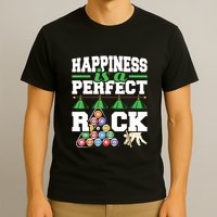 Funny Pool Billiard Player Happiness Is A Perfect Rack Gift T-Shirt