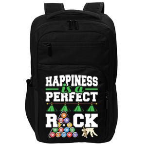 Funny Pool Billiard Player Happiness Is A Perfect Rack Gift Impact Tech Backpack