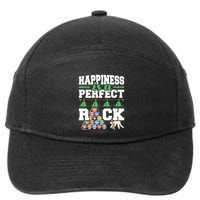 Funny Pool Billiard Player Happiness Is A Perfect Rack Gift 7-Panel Snapback Hat