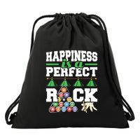 Funny Pool Billiard Player Happiness Is A Perfect Rack Gift Drawstring Bag