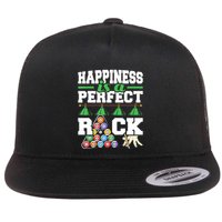 Funny Pool Billiard Player Happiness Is A Perfect Rack Gift Flatbill Hat
