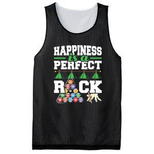 Funny Pool Billiard Player Happiness Is A Perfect Rack Gift Mesh Reversible Basketball Jersey Tank