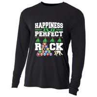 Funny Pool Billiard Player Happiness Is A Perfect Rack Gift Cooling Performance Long Sleeve Crew
