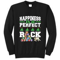 Funny Pool Billiard Player Happiness Is A Perfect Rack Gift Tall Sweatshirt