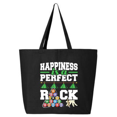 Funny Pool Billiard Player Happiness Is A Perfect Rack Gift 25L Jumbo Tote