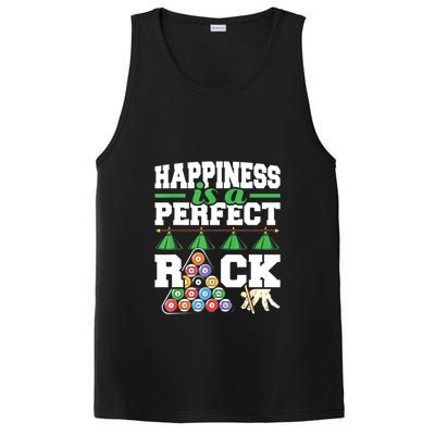 Funny Pool Billiard Player Happiness Is A Perfect Rack Gift PosiCharge Competitor Tank