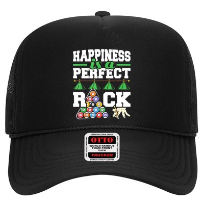 Funny Pool Billiard Player Happiness Is A Perfect Rack Gift Trucker Hat