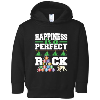 Funny Pool Billiard Player Happiness Is A Perfect Rack Gift Toddler Hoodie
