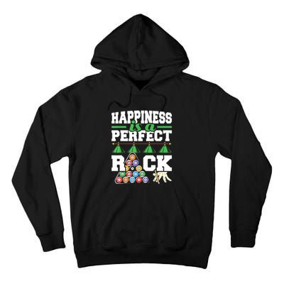 Funny Pool Billiard Player Happiness Is A Perfect Rack Gift Tall Hoodie