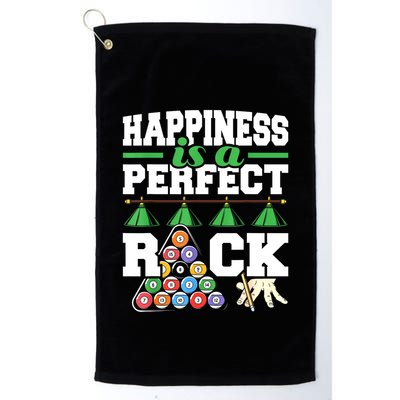 Funny Pool Billiard Player Happiness Is A Perfect Rack Gift Golf Towel