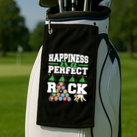 Funny Pool Billiard Player Happiness Is A Perfect Rack Gift Golf Towel