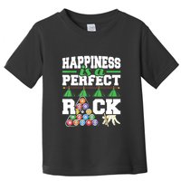 Funny Pool Billiard Player Happiness Is A Perfect Rack Gift Toddler T-Shirt