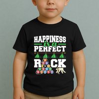 Funny Pool Billiard Player Happiness Is A Perfect Rack Gift Toddler T-Shirt