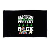 Funny Pool Billiard Player Happiness Is A Perfect Rack Gift Microfiber Hand Towel