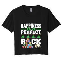 Funny Pool Billiard Player Happiness Is A Perfect Rack Gift Crop Top