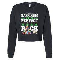 Funny Pool Billiard Player Happiness Is A Perfect Rack Gift Cropped Pullover Crew