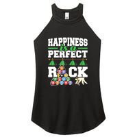 Funny Pool Billiard Player Happiness Is A Perfect Rack Gift Women's Perfect Tri Rocker Tank