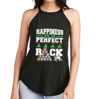 Funny Pool Billiard Player Happiness Is A Perfect Rack Gift Women's Perfect Tri Rocker Tank