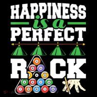 Funny Pool Billiard Player Happiness Is A Perfect Rack Gift Kids T-Shirt