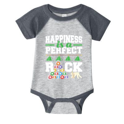 Funny Pool Billiard Player Happiness Is A Perfect Rack Gift Infant Baby Jersey Bodysuit