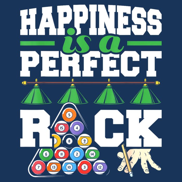Funny Pool Billiard Player Happiness Is A Perfect Rack Gift Infant Baby Jersey Bodysuit