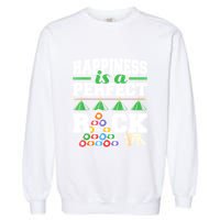 Funny Pool Billiard Player Happiness Is A Perfect Rack Gift Garment-Dyed Sweatshirt