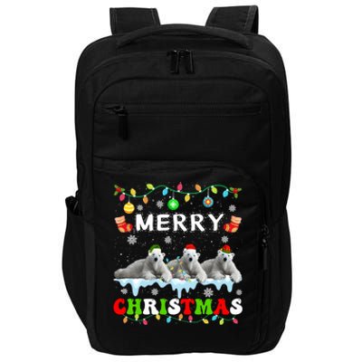 Funny Polar Bear Christmas Squad Xmas Gift Impact Tech Backpack