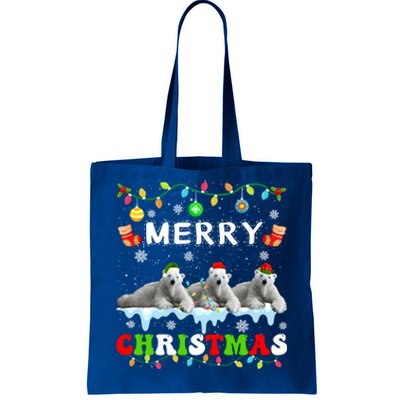 Funny Polar Bear Christmas Squad Xmas Gift Tote Bag