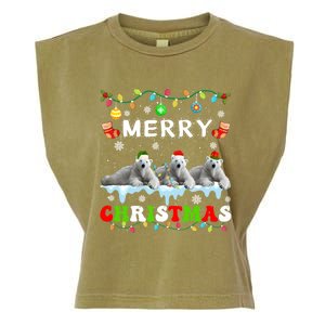 Funny Polar Bear Christmas Squad Xmas Gift Garment-Dyed Women's Muscle Tee