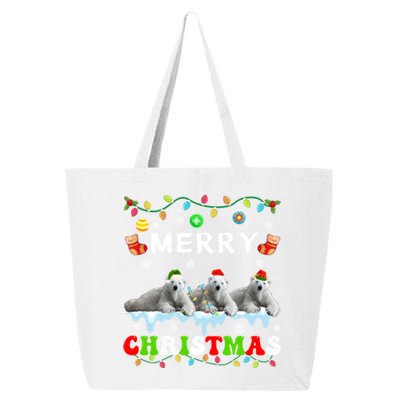 Funny Polar Bear Christmas Squad Xmas Gift 25L Jumbo Tote