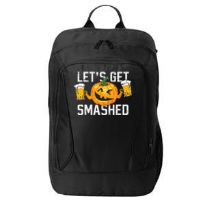 Funny Pumpkin Beer Halloween Costume Get Smashed City Backpack