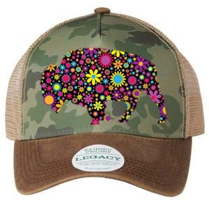 Flower Patterns Bison Buffalo Funny Legacy Tie Dye Trucker Hat