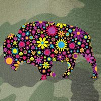Flower Patterns Bison Buffalo Funny Legacy Tie Dye Trucker Hat