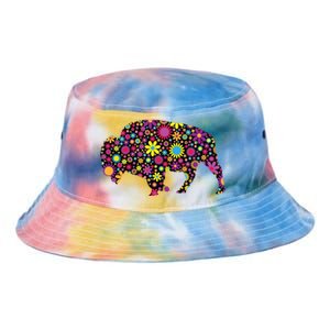 Flower Patterns Bison Buffalo Funny Tie Dye Newport Bucket Hat