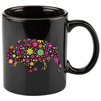 Flower Patterns Bison Buffalo Funny 11oz C Handle Ceramic Mug