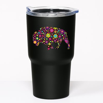 Flower Patterns Bison Buffalo Funny Tumbler