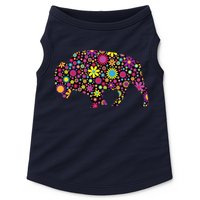 Flower Patterns Bison Buffalo Funny Doggie Tank